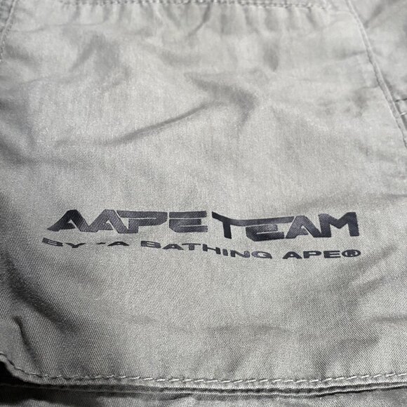 AAPE Team Adjustable Khaki Green Cargo Pants size 32x28 - Picture 3 of 12
